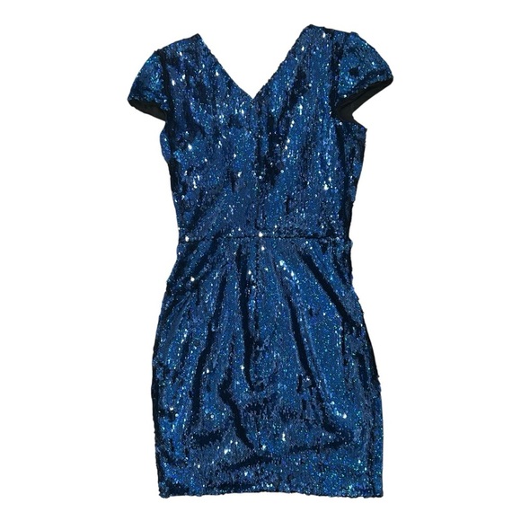Dress the Population Zoe Blue Sequin Dress size medium party bachelorette Vegas - Picture 4 of 8